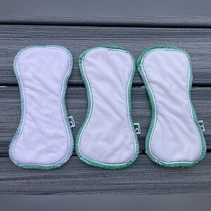 BEST BOTTOM - Bundle of 3 Cloth Diaper Bamboo Stay Dry and Bamboo Inserts Small